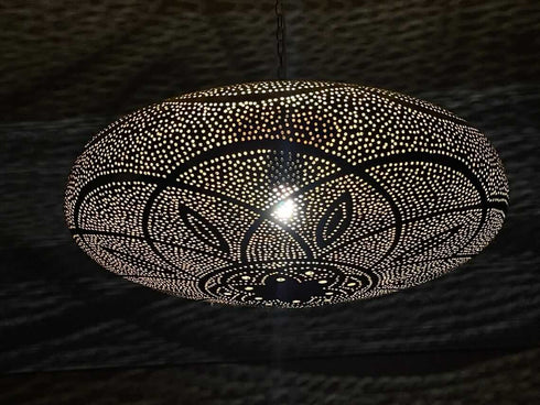 Handcrafted Moroccan Brass Pendant Light - Boho Elegance (PL 1081)